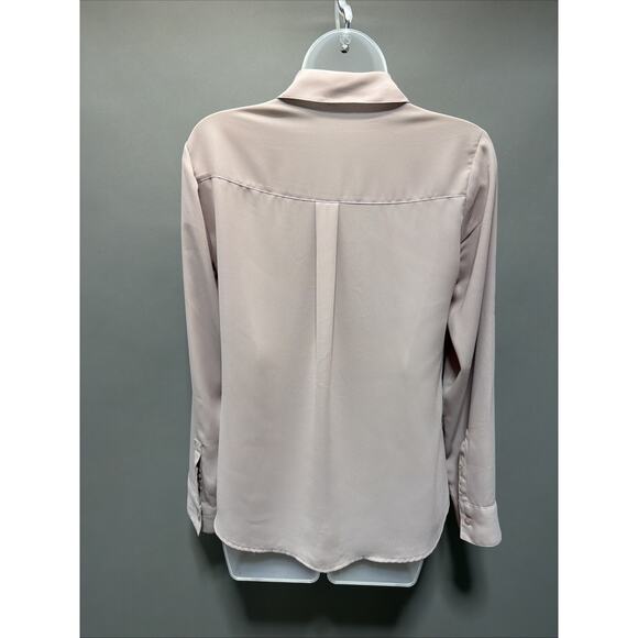 Express Women's Slim Fit Portofino Shirt Blouse | Size S Pink - Picture 3 of 7